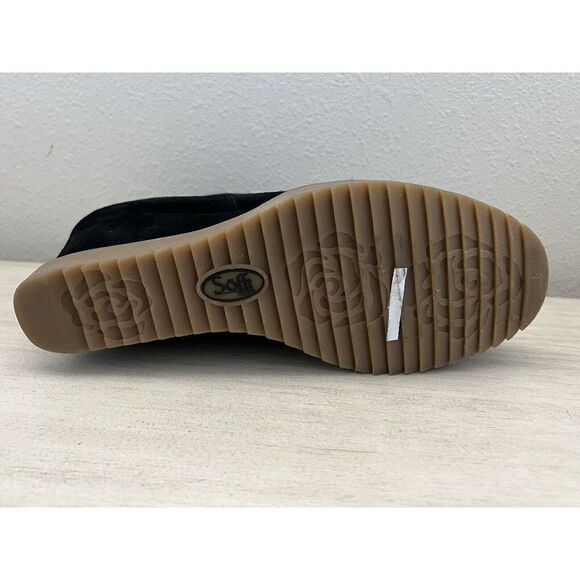 SOFFT AQUA Boots 11 SIRI Wedge Bootie Sneaker Ruching Suede Zip Waterproof NEW - Picture 13 of 16